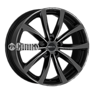7,5x17/5x108 ET45 D72 Wolf Gloss Black