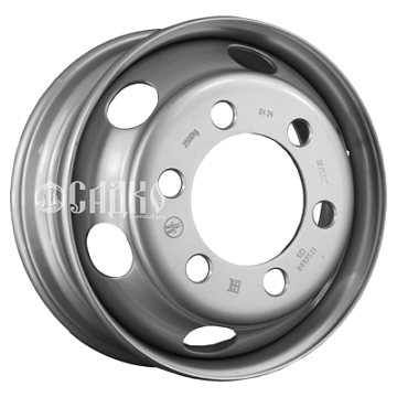 6x17,5/6x222,25 ET135 D164 Silver (3176052) (12 мм) Китай 2 500 кг футорка с вент.